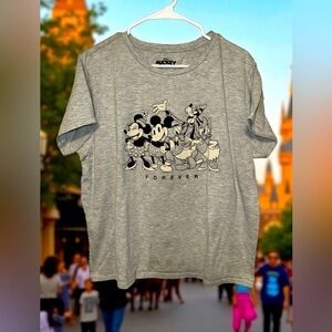 Disney Mickey‎ & Friends Gray Character Tee size XL